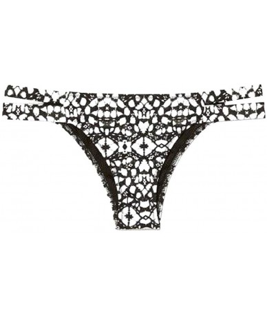 Bottoms Women's Sun Rays Extra Cheeky Bikini Bottom Double Side Tab - Black Tie Dye - C418T4S8LS2 $34.23