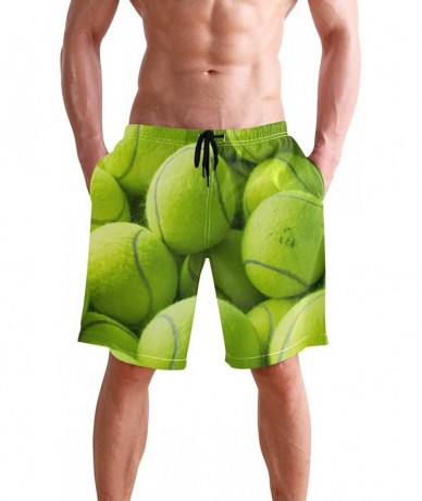 Board Shorts Men's Quick Dry Swim Trunks with Pockets Beach Board Shorts Bathing Suits - Tennis - C319529CUYZ $48.40