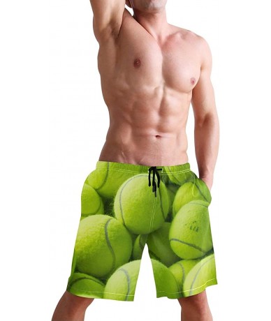 Board Shorts Men's Quick Dry Swim Trunks with Pockets Beach Board Shorts Bathing Suits - Tennis - C319529CUYZ $48.40