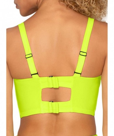 Sets Women's Full-Busted Supportive Underwire Swimsuit Bikini Top - Neon Yellow - CF1928KY763 $38.69