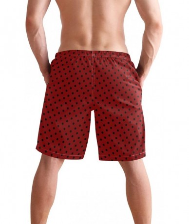 Board Shorts Purple White Polka Dots Men's Quick Dry Beach Shorts Swim Trunk Beachwear with Pockets - Color05 - CK18QW6KE7H $...