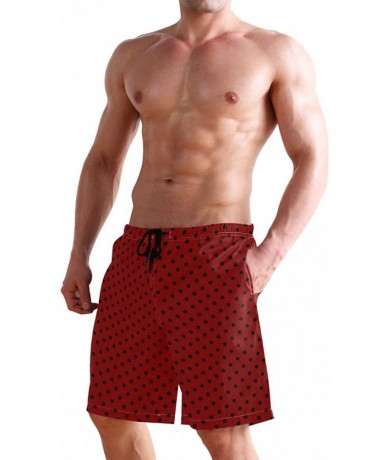 Board Shorts Purple White Polka Dots Men's Quick Dry Beach Shorts Swim Trunk Beachwear with Pockets - Color05 - CK18QW6KE7H $...