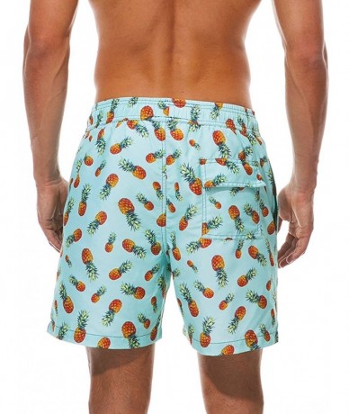 Board Shorts Men's Swim Trunks Quick Dry Beach Shorts Bathing Suit with Swimwear Mesh Lining - Pineapple - C6180RHTGTN $41.85