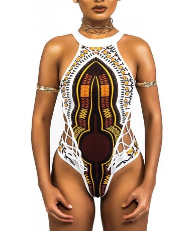 One-Pieces HotItem African Style Women Bandage One Piece Bikini Monokini Push Up Padded Bra Swimwear Swimsuit Valentine's Day...