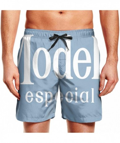 Board Shorts Men's Cool Michelob-Ultra-Sign- Men's Swimwear Surf Summer with Pockets Beach Shorts - Modelo Especial White - C...