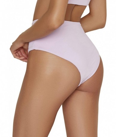 Bottoms Women's Seamless Moderate Coverage High Waist Bottom - Lilac - CL18T2ED7AS $58.66