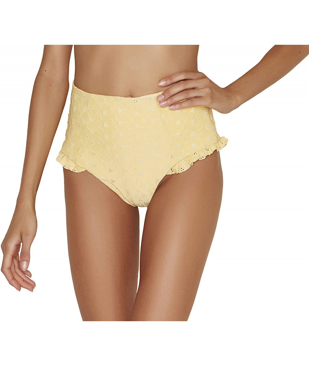 Bottoms Women's Ruffle Leg Cheeky Bottoms - Sunshine Eyelet - CT18RC0TIXU $68.16