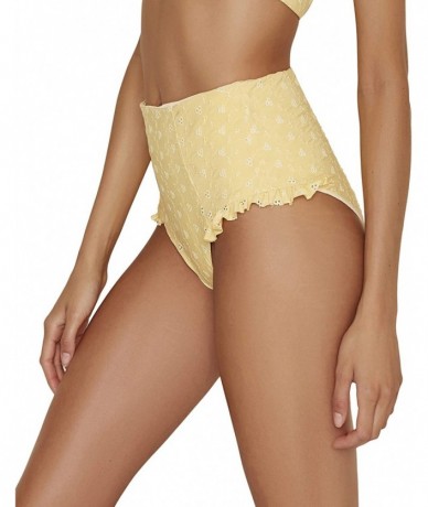 Bottoms Women's Ruffle Leg Cheeky Bottoms - Sunshine Eyelet - CT18RC0TIXU $68.16