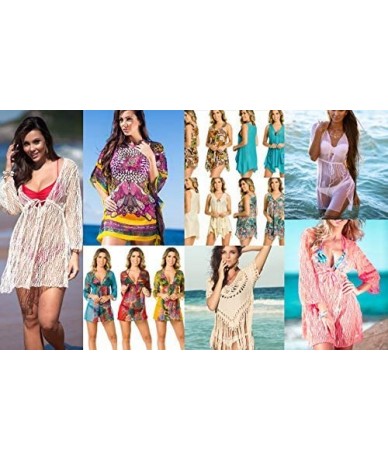 Cover-Ups Women Swimsuit Beach Coverups Bikini Coverup Paisley Dress Coqueta Swimwear - Orange - CT11IYI2KSH $36.29