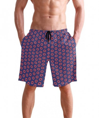 Board Shorts Fishman Donut Men's Quick Dry Beach Shorts Swim Trunk Beachwear with Pockets - Color03 - C418NOEOA6Z $41.78