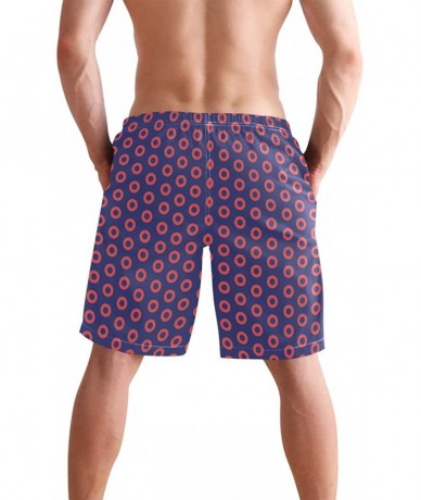 Board Shorts Fishman Donut Men's Quick Dry Beach Shorts Swim Trunk Beachwear with Pockets - Color03 - C418NOEOA6Z $41.78