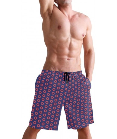 Board Shorts Fishman Donut Men's Quick Dry Beach Shorts Swim Trunk Beachwear with Pockets - Color03 - C418NOEOA6Z $41.78