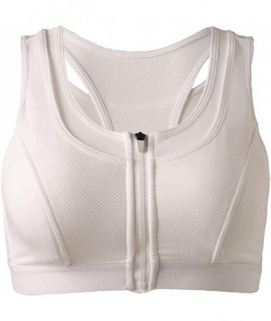 Board Shorts 2020 Sport Bras for Women Mesh Permeable Zippers Bra Permeable Wireless Bra Underwear - White - C0194RG2673 $74.73