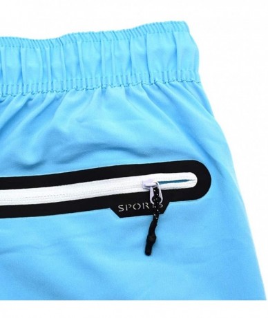 Trunks Men's Quick Dry Swim Trunks Beach Shorts with Mesh Lining - Blue Sailboat - C018QZIXWH4 $26.94