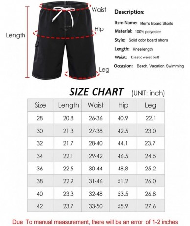 Board Shorts Men's Quick Dry Swim Trunks Board Shorts with Mesh Lining Swimwear Bathing Suits - B31-lake Blue - CO199MORDC6 $...