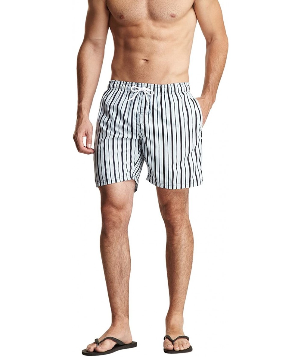 Trunks Men's Surf Swim Trunks - Blue/Stripes - C011F1RT9ZV $20.59