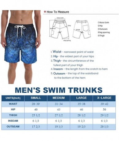 Board Shorts Men's Chubbies Swim Trunks Funny Beach Shorts Bathing Suit - Ocean Wave - CK190TZ6H75 $29.03