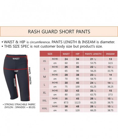 Rash Guards Women Beach Walk Plus Size UPF 50+ Shorts Pants Swim Rash Guard - Black With Puicc - C412L5N0YFX $50.20