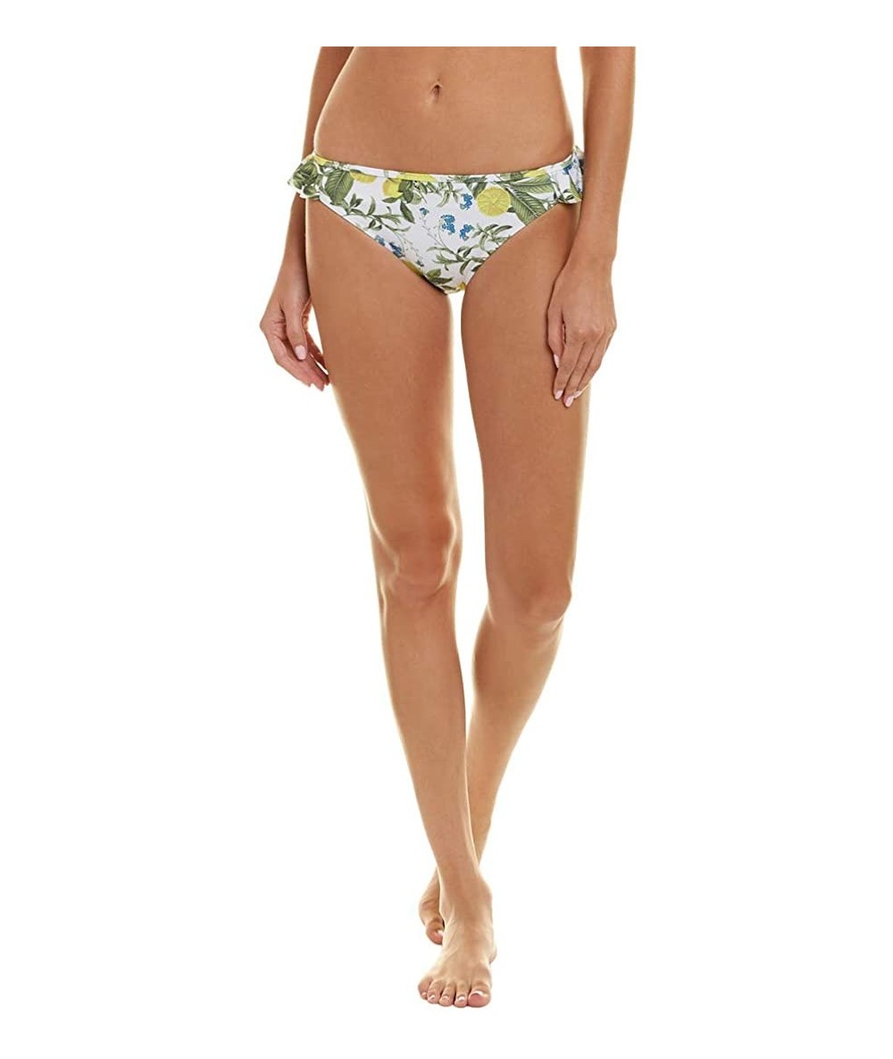 Tankinis Pacifica Ruffle Bikini Swim Brief (D00386M) - White Lemon - CJ180N3MN5K $18.01