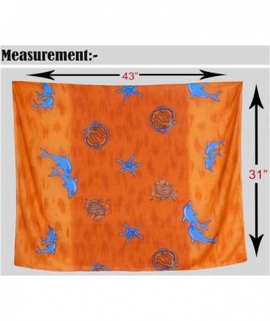 Cover-Ups Women's Scarf for Face Cover Shawl Fashion Scarves Sunscreen Shawls - Pumpkin Orange_y37 - CS11DWU9N9L $20.51