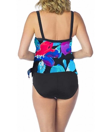 One-Pieces Black w/Floral for Women ~ Tummy Toner - CE18EO8MK82 $24.53