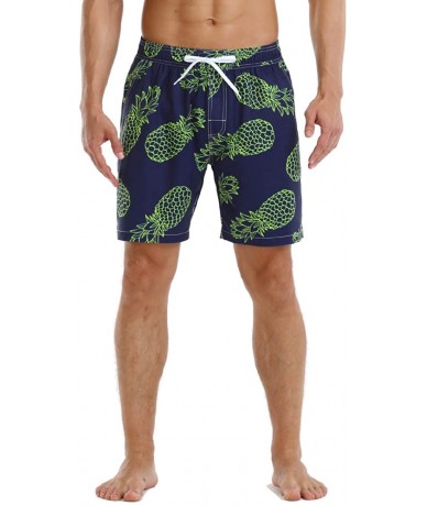 Trunks Men's Swim Trunks Classical Volley Board Shorts Colorful Pattern with Mesh Lining - Blue-323 - CY194W232IK $34.70