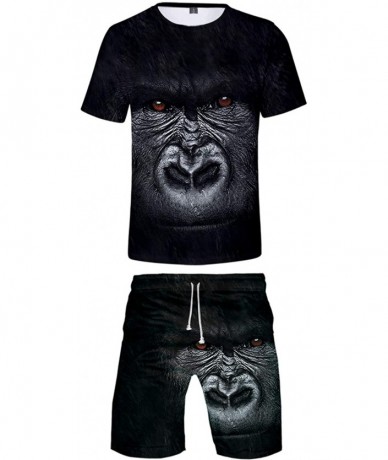 Board Shorts Novelty Gorilla T-Shirt & Shorts Set Mens Summer Short Sets Boardshorts Apes Shirts Animial Print Boardshorts - ...