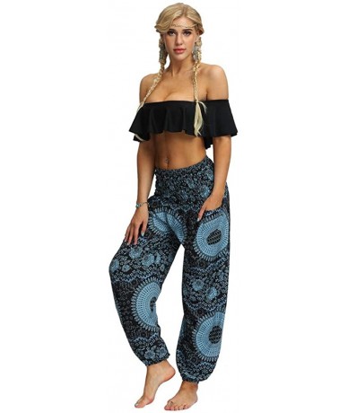 Board Shorts Women's Comfy Casual Pajama Pants Floral Print Drawstring Palazzo Lounge Pants Wide Leg - 02-green - CT198G7OKDL...