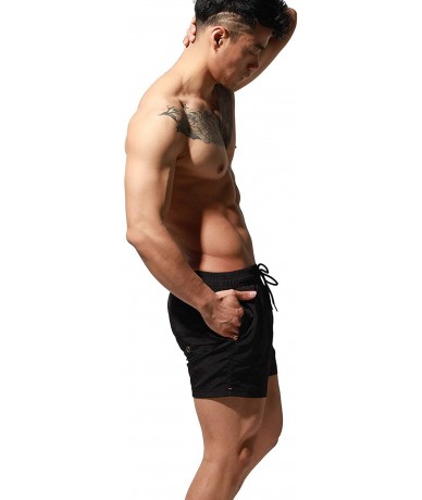 Board Shorts Mens Quick-Dry Sport Swim Beach Surf Board Shorts - S6020 Black - CQ198ONL69C $53.58