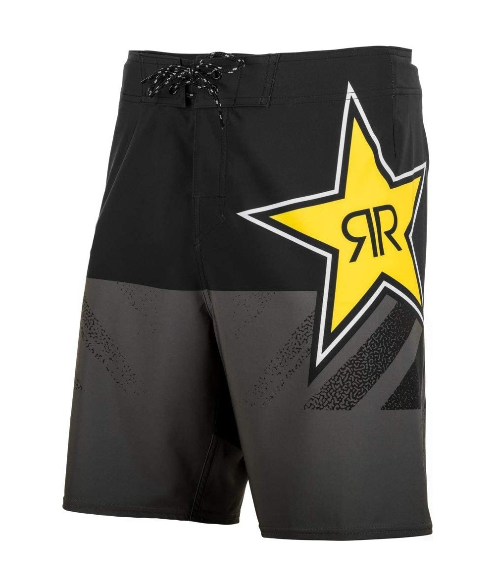 Board Shorts 2020 Rockstar Boardshorts (30) (Black) - Black - C118RT9H8ZW $75.63