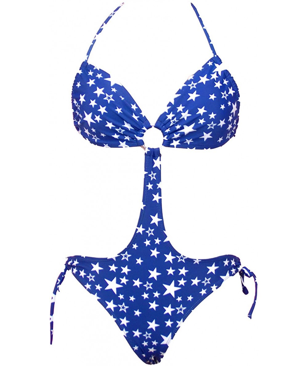 One-Pieces Patriotic Star O-Ring Monokini (4th of July Bikini) - CP19CKERYR9 $50.96