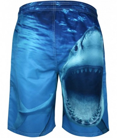 Board Shorts Mens Swim Trunks 3D Print Quick Dry Beach Board Shorts with Mesh Lining - L-19123 - CR18SRTRAU9 $41.11