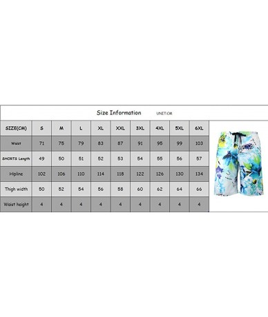 Board Shorts Mens Swim Trunks 3D Print Quick Dry Beach Board Shorts with Mesh Lining - L-19123 - CR18SRTRAU9 $41.11