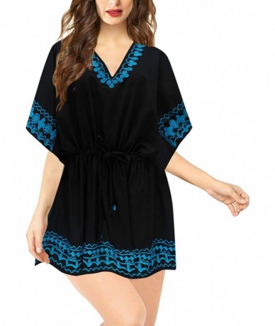 Cover-Ups Bikini Swimwear Swimsuit Beach Cover ups Women Summer Dress Digital - Halloween Black_f226 - CJ17Z6MRNGC $38.51