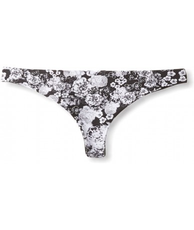 Bottoms Women's Chloe Brazilian Cut Reversible Bikini Bottoms - Black/White Floral - C311IDA1QMV $18.67