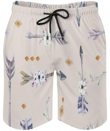 Board Shorts Monarch Butterfly Flower Full Wing Spread Lantana Men with Pocket Beach Pants - Style4 - CB19CMIM0RH $39.99