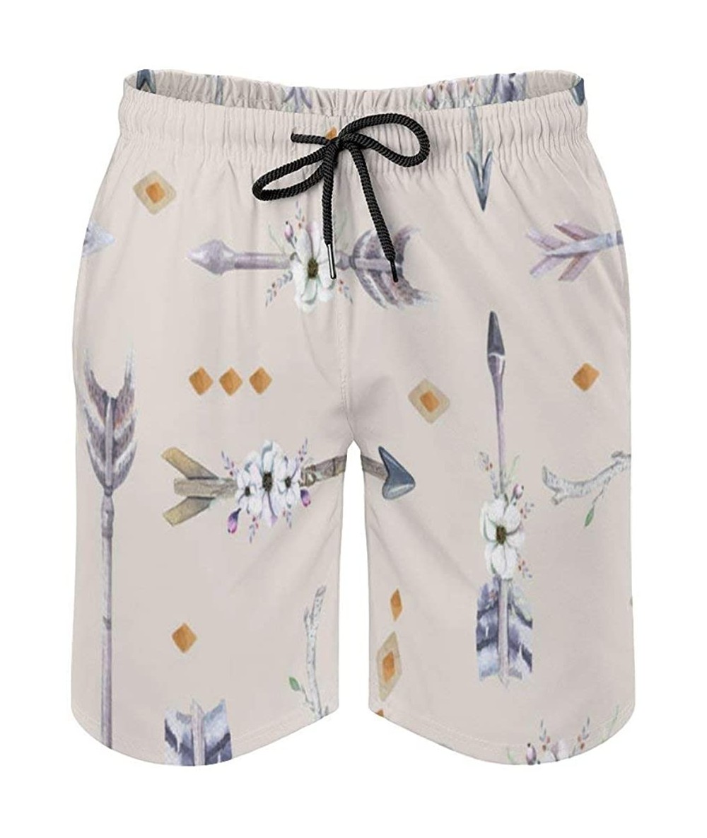 Board Shorts Monarch Butterfly Flower Full Wing Spread Lantana Men with Pocket Beach Pants - Style4 - CB19CMIM0RH $39.99