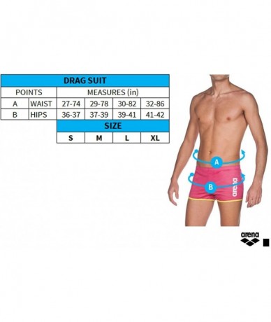 Racing Mens Square Cut Drag Short Training Swimsuit - Black - C3192CUAE09 $33.59