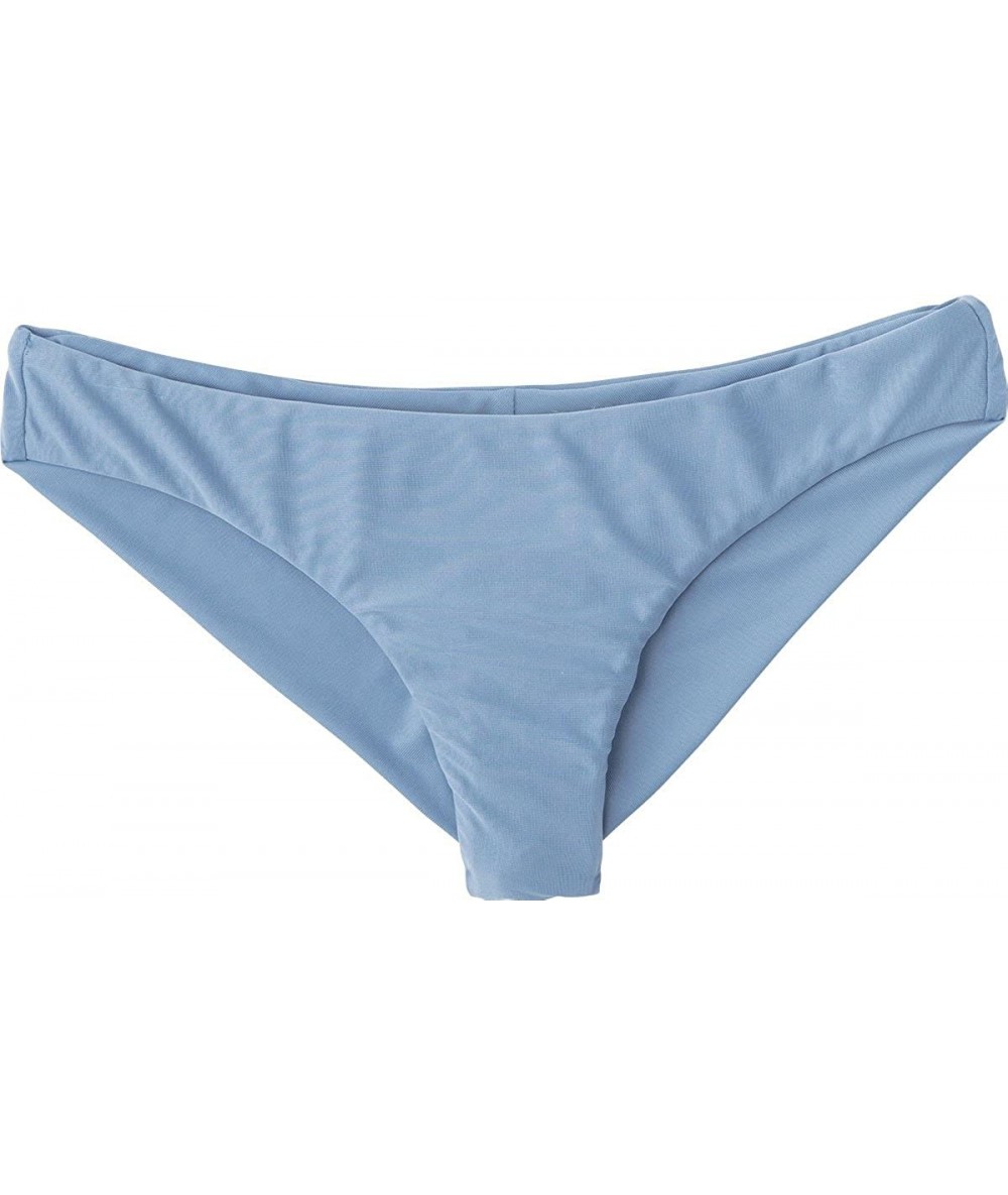 Bottoms Women's Solid Cheeky Bikini Bottoms - Ace Blue - C11829XIGC9 $63.31