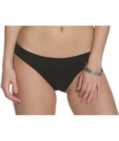 Bottoms Juniors Swimwear Bikini Bottom - Hip Hop Black - CN18C0TUGID $45.14