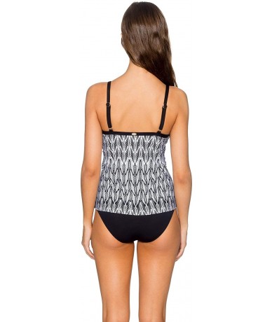 One-Pieces Women's Forever Bra Sized Tankini Top Swimsuit with Hidden Underwire - Willow - CB18GW9CYLE $80.45