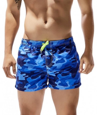 Trunks Breathable Swim Trunks for Men Camouflage Printing Swimwear Shorts Pants - Blue - CR18QZ57CQH $26.14