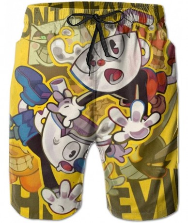 Board Shorts Cuphead Swim Trunks Men's Board Shorts Quick Dry Swimwear Bathing Suit - Cuphead5 - C4196D3C0LO $68.30