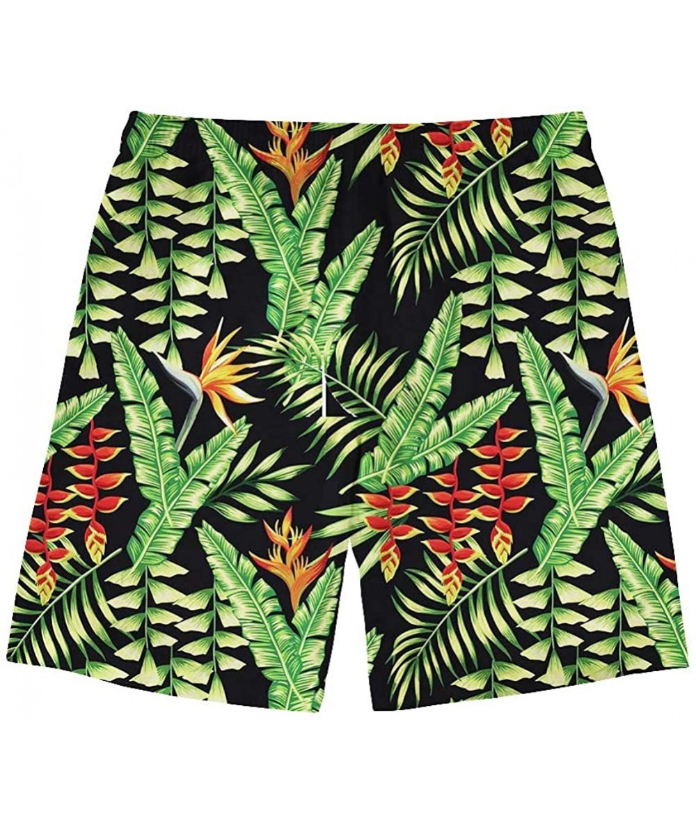 Board Shorts Men's Beach Surfing Boardshors Swim Trunk Hawaiian Shorts - Hawaiian 2 - C0194THZU6G $46.10