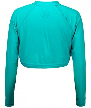 Cover-Ups UPF 50+ Women's Classic Shrug - Teal - CB11QW3R1MB $76.01