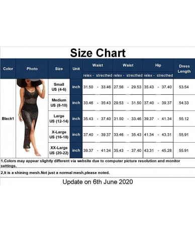 Cover-Ups Women's Sexy Swimsuit Cover Ups Casual See Through Sheer Long Maxi Dresses for Swimwear - Black1 - CQ18G9NII0I $41.66