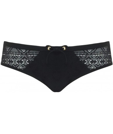 Bottoms Women's Rush Mini Bikini Brief - Black - C5180ACTIXW $59.98