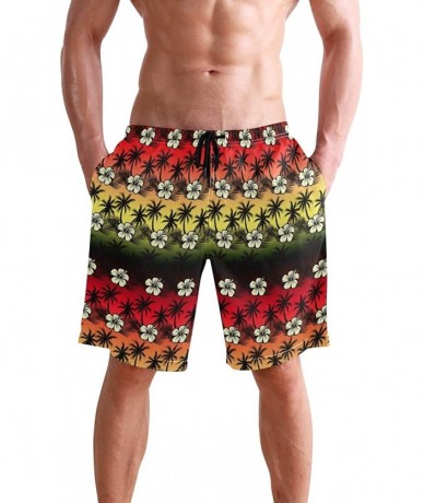 Board Shorts Mens Surfing Shorts Animals Lizards Swim Trunks Shorts - Tropical - C618W76XNRL $48.68