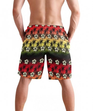 Board Shorts Mens Surfing Shorts Animals Lizards Swim Trunks Shorts - Tropical - C618W76XNRL $48.68