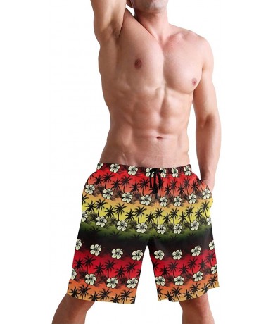 Board Shorts Mens Surfing Shorts Animals Lizards Swim Trunks Shorts - Tropical - C618W76XNRL $48.68